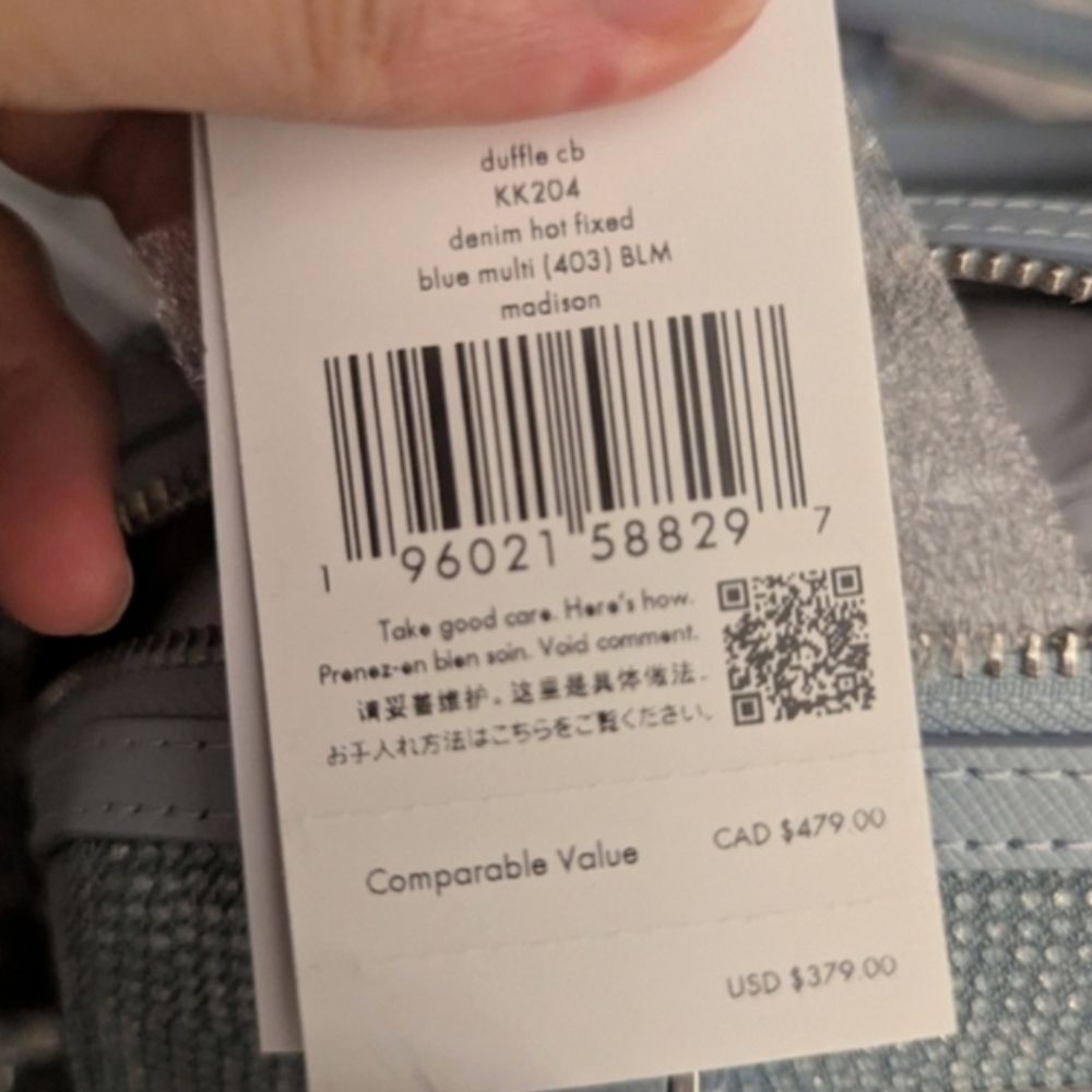 Kate Spade Madison Studded Denim Satchel Bag NWT - Picture 3 of 9